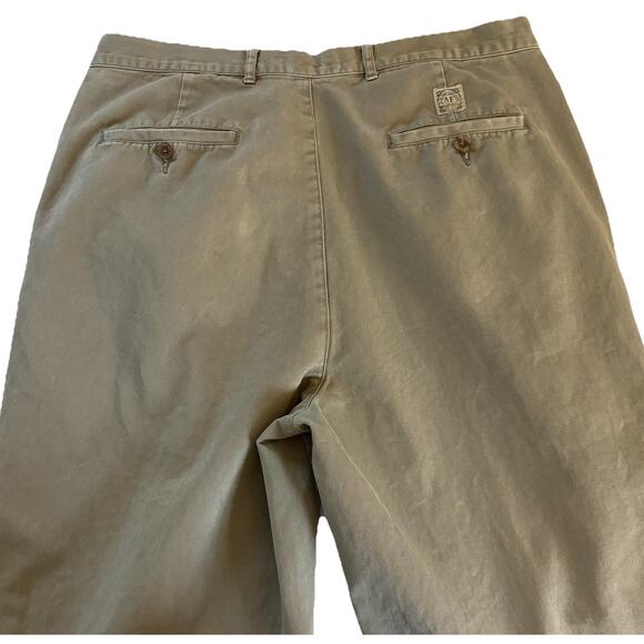 80s/90s Abercrombie & Fitch High Rise Olive Green Chino Pants 36x32 (35x31.5) - Picture 7 of 15